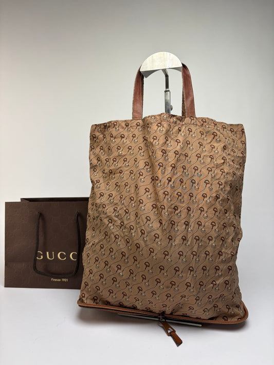 Vintage Gucci GG Canvas Tote c. Late 1970s Brown