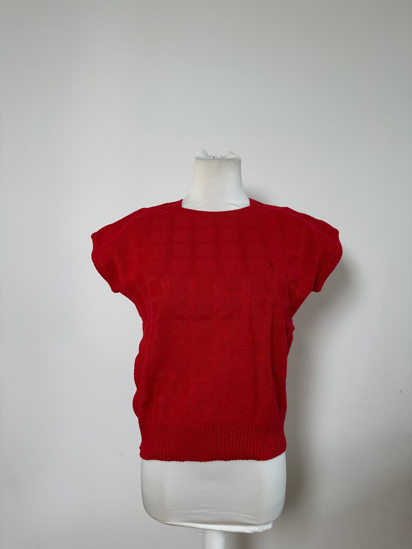 Vintage Dior Cotton Acrylic Sweater Red M