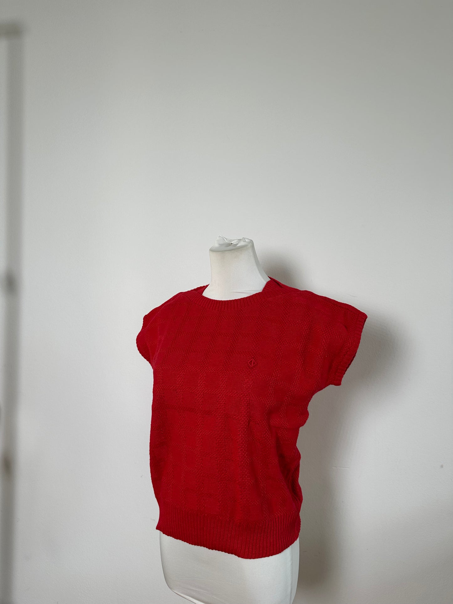 Vintage Dior Cotton Acrylic Sweater Red M