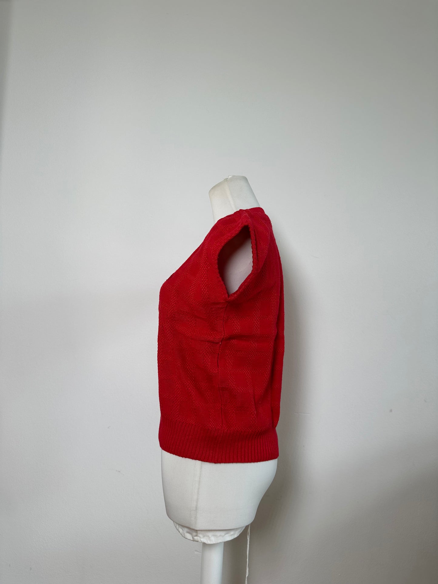 Vintage Dior Cotton Acrylic Sweater Red M