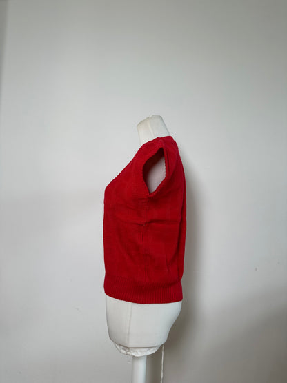 Vintage Dior Cotton Acrylic Sweater Red M