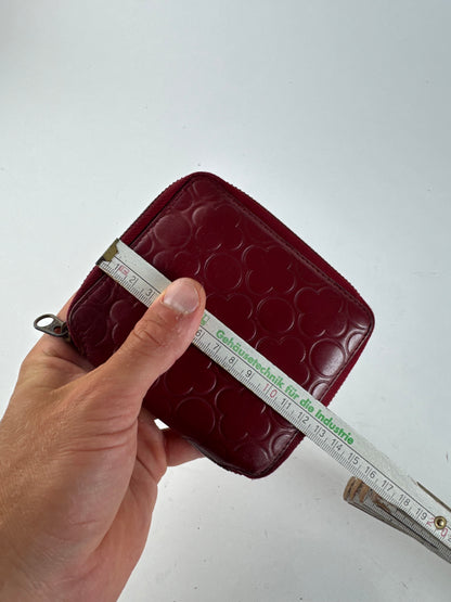Portefeuille Vintage Comme Des Garçons Zippy Leather rouge