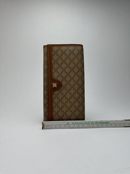 Vintage Celine Monogram Leather wallet beige
