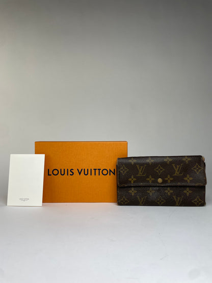 Vintage Louis Vuitton Monogram Canvas Bifold Wallet 2000 Brown