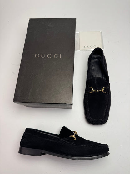 Vintage Gucci Horsebit Suede Loafer Black EU36,5