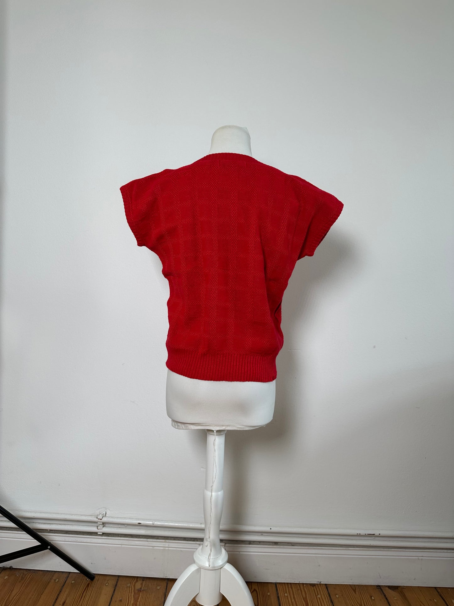 Vintage Dior Cotton Acrylic Sweater Red M