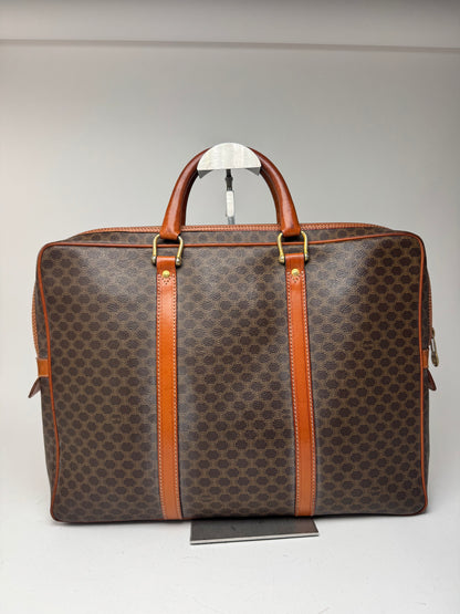 Sac vintage en cuir monogramme Triomphe de Céline Paris marron