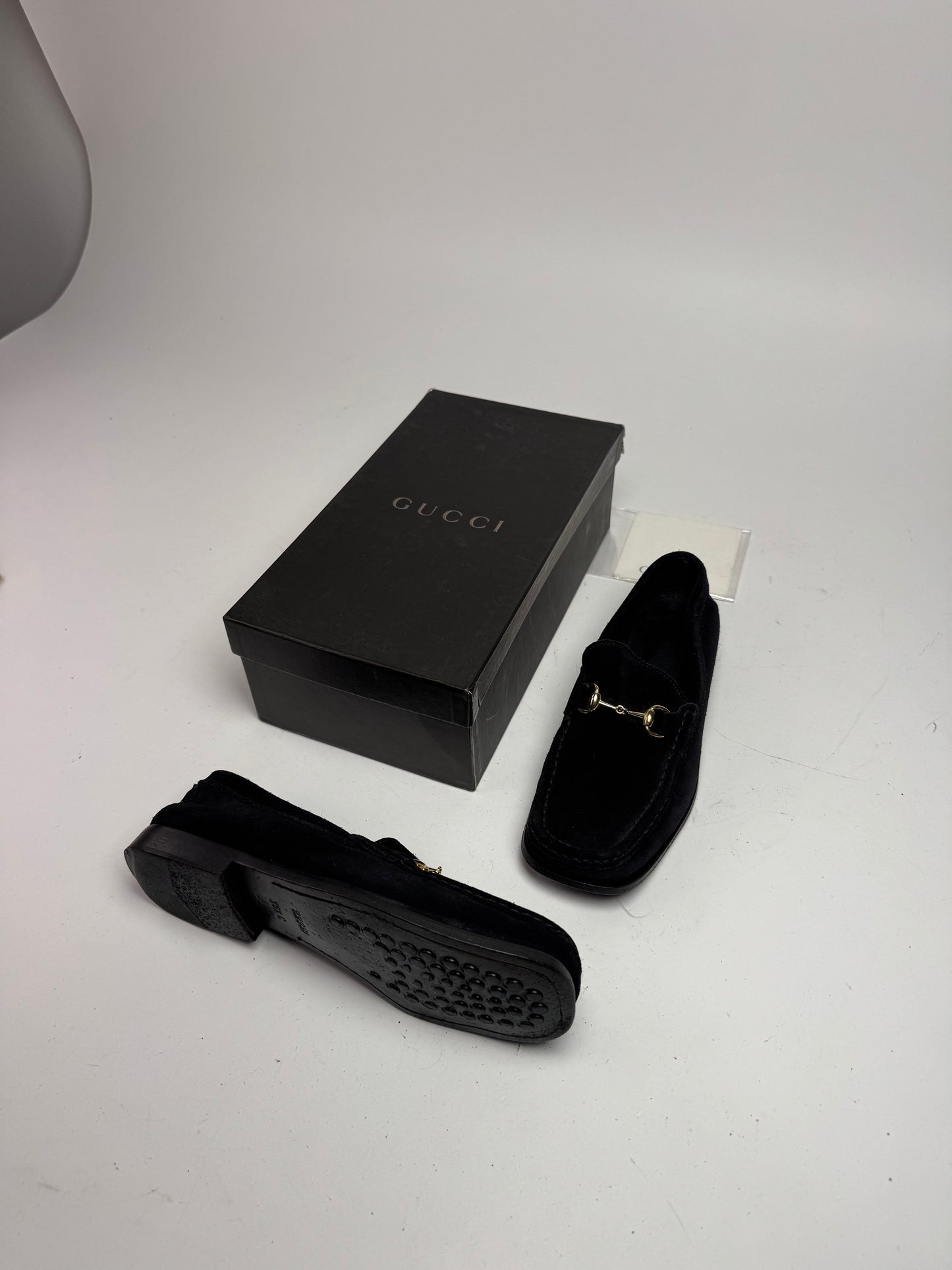 Vintage Gucci Horsebit Suede Loafer Black EU36,5
