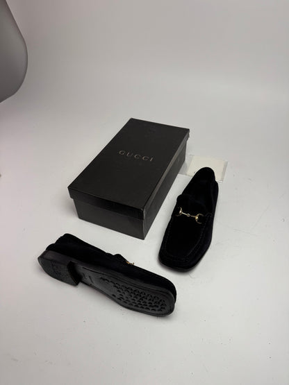 Vintage Gucci Horsebit Suede Loafer Black EU36,5