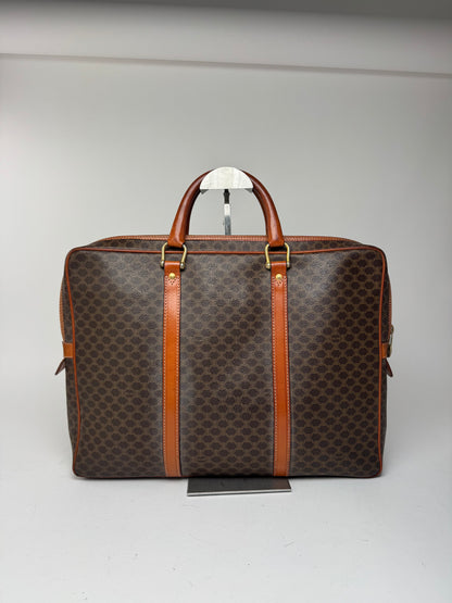 Sac vintage en cuir monogramme Triomphe de Céline Paris marron