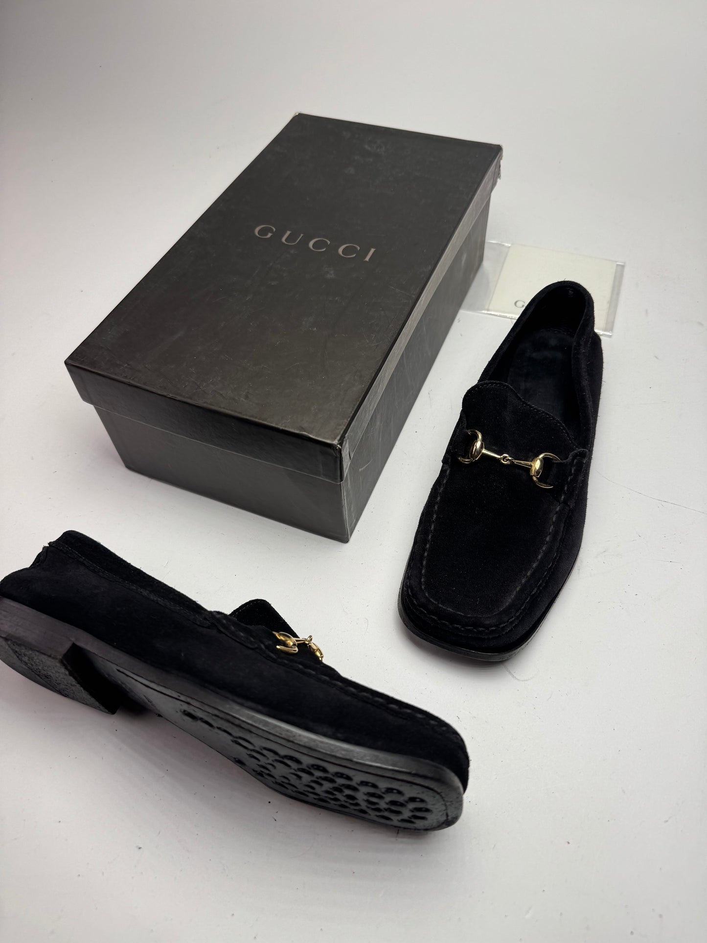 Vintage Gucci Horsebit Suede Loafer Black EU36,5