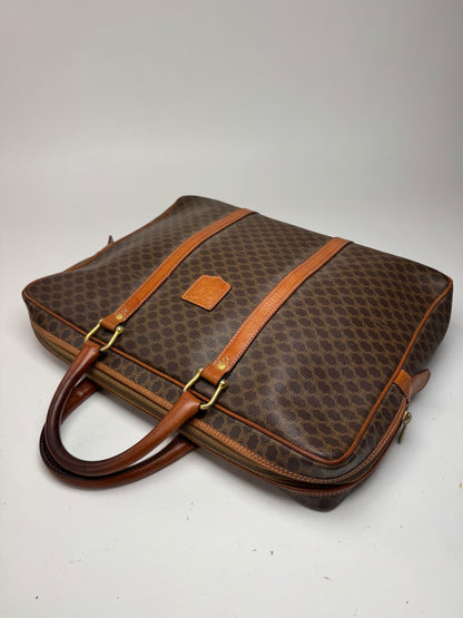 Sac vintage en cuir monogramme Triomphe de Céline Paris marron