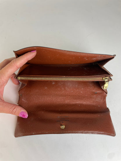 Vintage Louis Vuitton Monogram Canvas Bifold Wallet 2000 Brown
