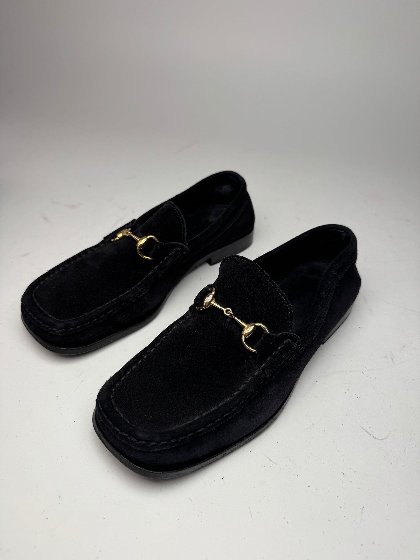 Vintage Gucci Horsebit Suede Loafer Black EU36,5