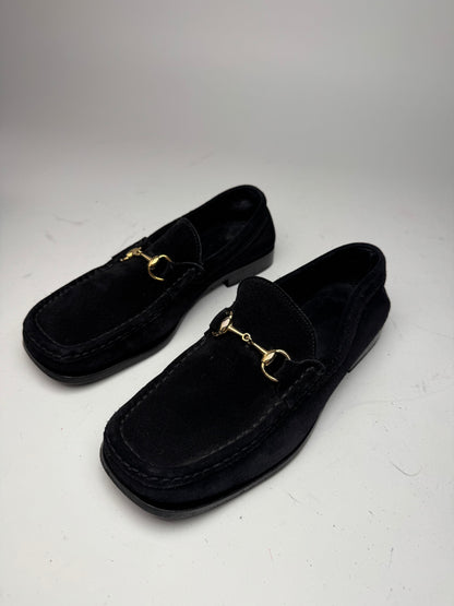 Vintage Gucci Horsebit Suede Loafer Black EU36,5