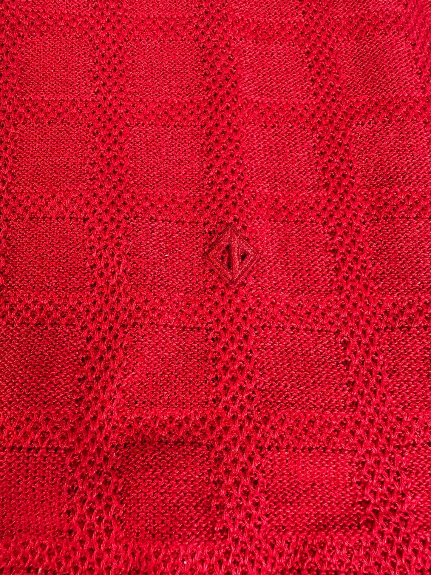 Vintage Dior Cotton Acrylic Sweater Red M