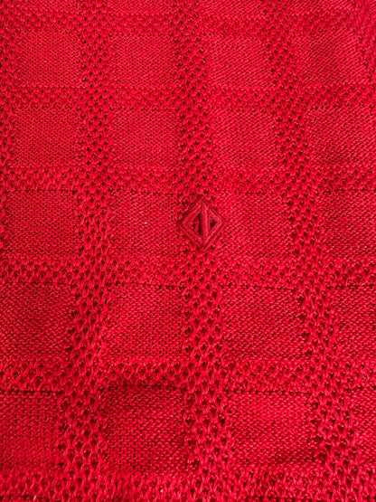 Vintage Dior Cotton Acrylic Sweater Red M
