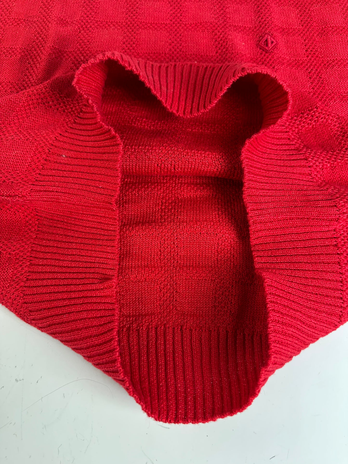 Vintage Dior Cotton Acrylic Sweater Red M