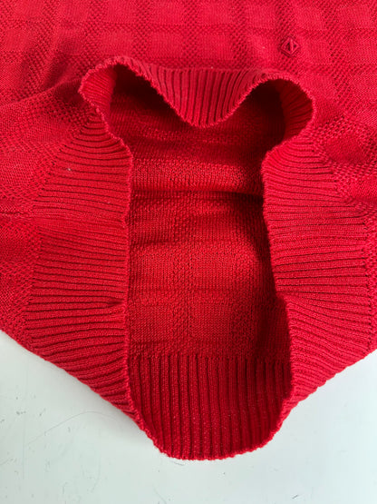 Vintage Dior Cotton Acrylic Sweater Red M