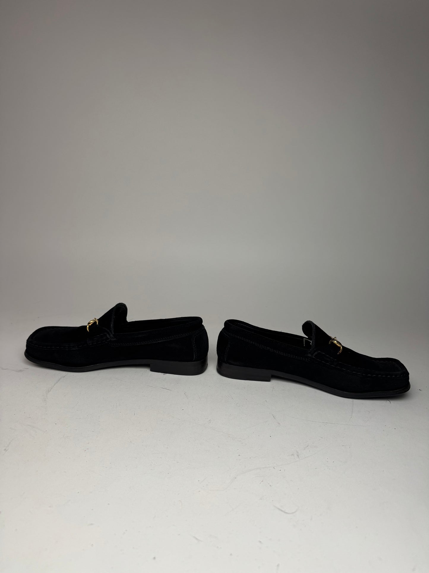 Vintage Gucci Horsebit Suede Loafer Black EU36,5