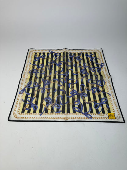 Vintage Fendi Scarf Striped Yellow Black