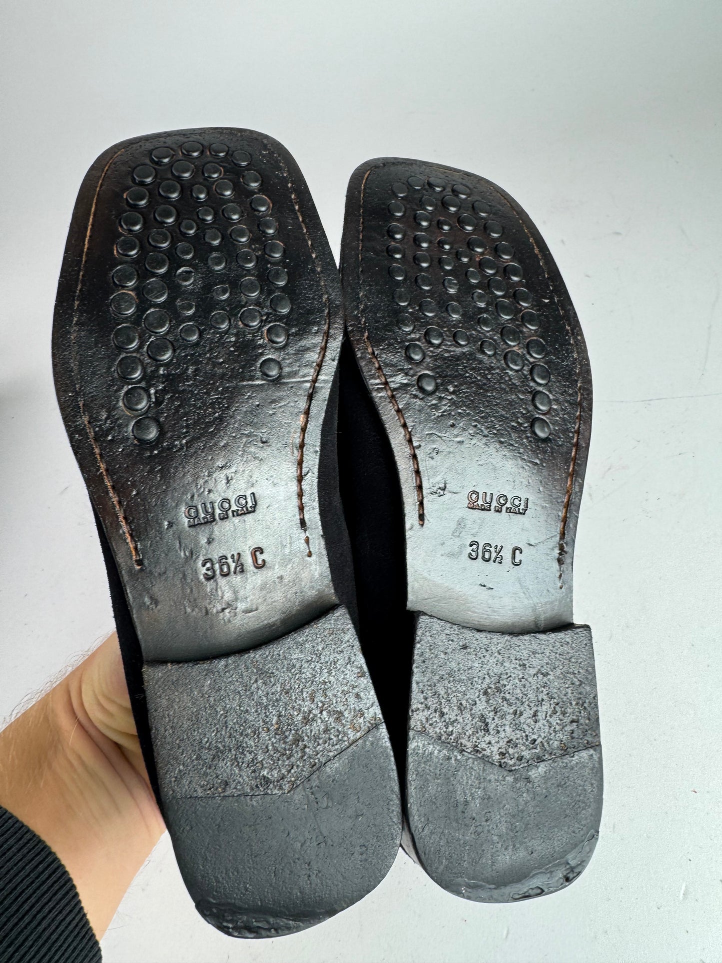 Vintage Gucci Horsebit Suede Loafer Black EU36,5