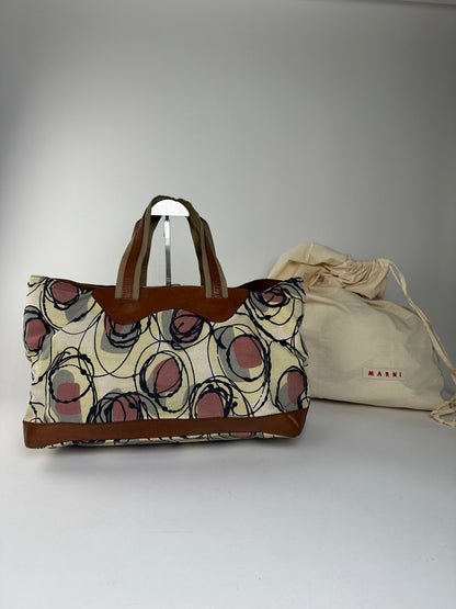Vintage Marni Canvas Tote Bag Cream