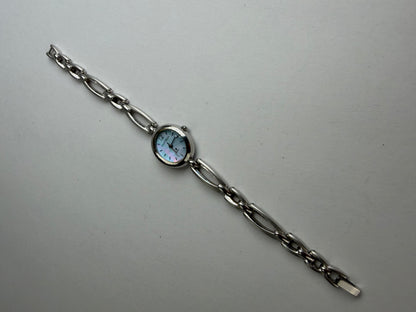 Vintage Courreges Stainless Steel Bracelet Watch Light Blue Silver