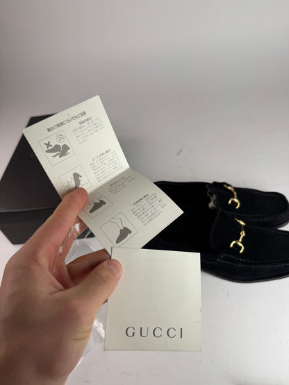 Vintage Gucci Horsebit Suede Loafer Black EU36,5