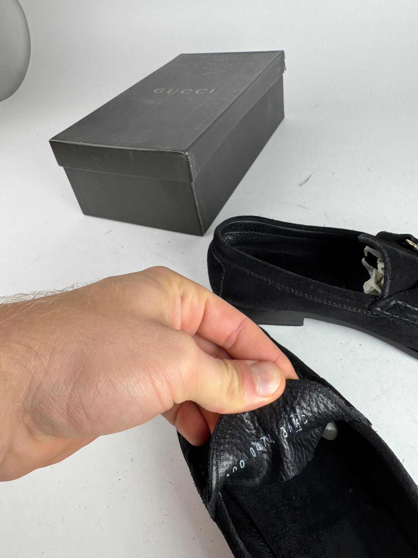 Vintage Gucci Horsebit Suede Loafer Black EU36,5