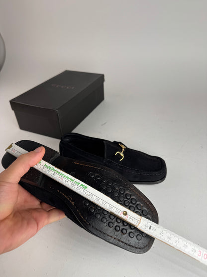 Vintage Gucci Horsebit Suede Loafer Black EU36,5