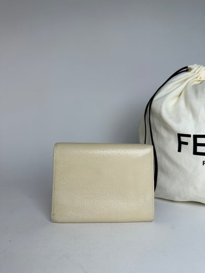 Vintage Fendi Baguette Leather Wallet White