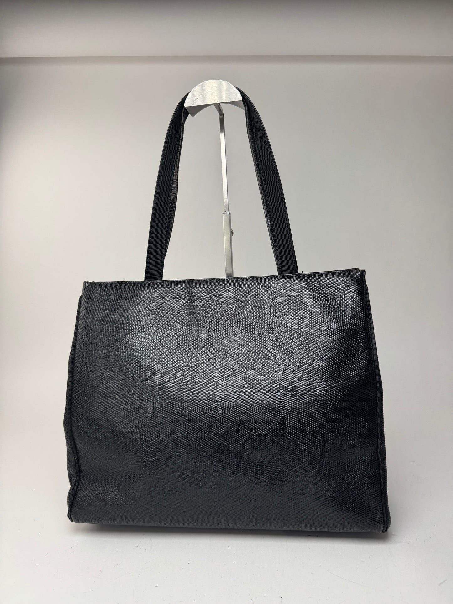 Sac vintage en cuir noir Salvatore Ferragamo