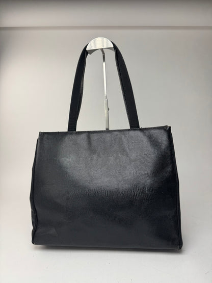 Sac vintage en cuir noir Salvatore Ferragamo