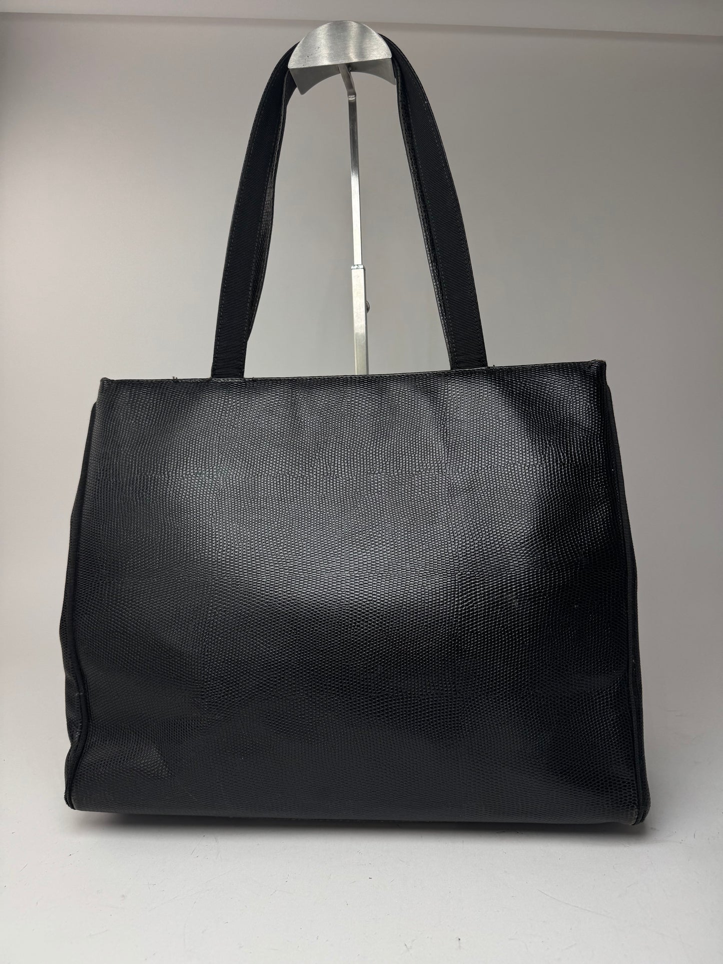 Sac vintage en cuir noir Salvatore Ferragamo