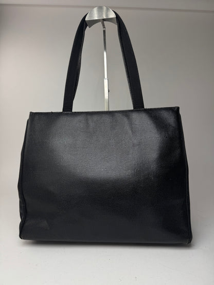 Sac vintage en cuir noir Salvatore Ferragamo