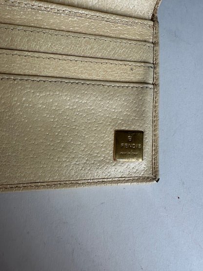 Vintage Fendi Baguette Leather Wallet White