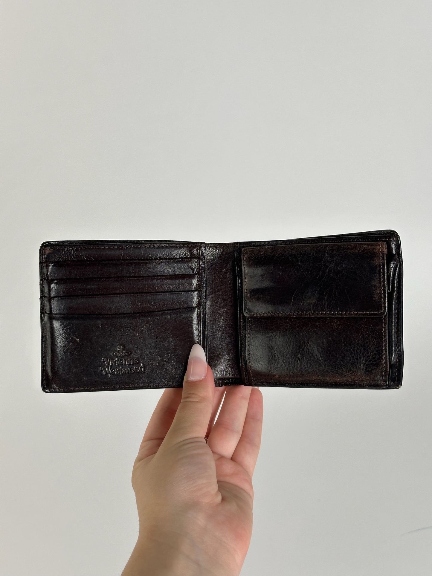 Vintage Vivienne Westwood orb leather wallet