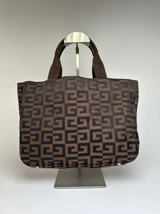 Vintage Givenchy 4G Canvas Tote Late 1990s Brown Black