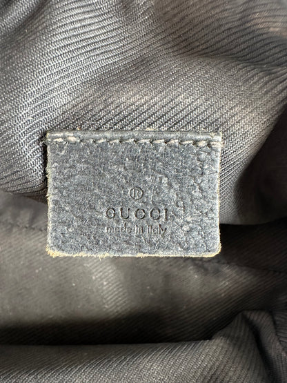 Vintage Gucci GG Supreme Cosmetic Case Black Silver