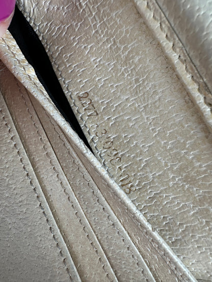 Vintage Fendi Baguette Leather Wallet White