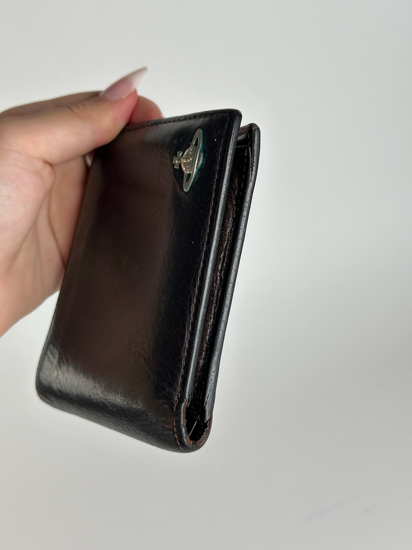 Vintage Vivienne Westwood orb leather wallet