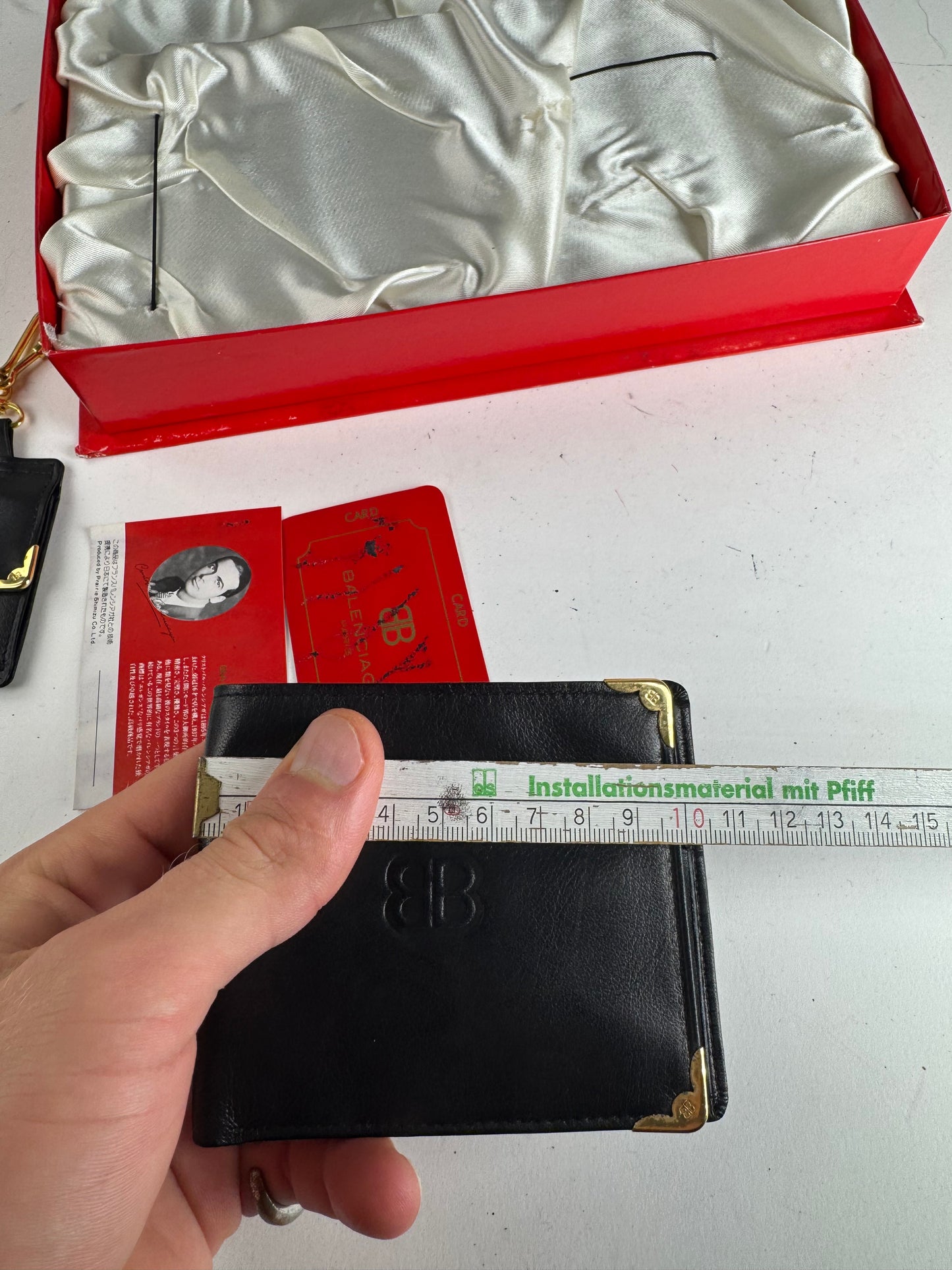 Vintage Balenciaga Leather Wallet Purse set black