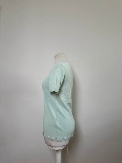 Vintage Courreges Rayon Blend T-Shirt Mint Green S