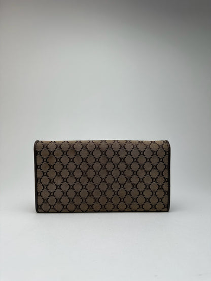 Vintage Celine Monogram Canvas leather wallet brown