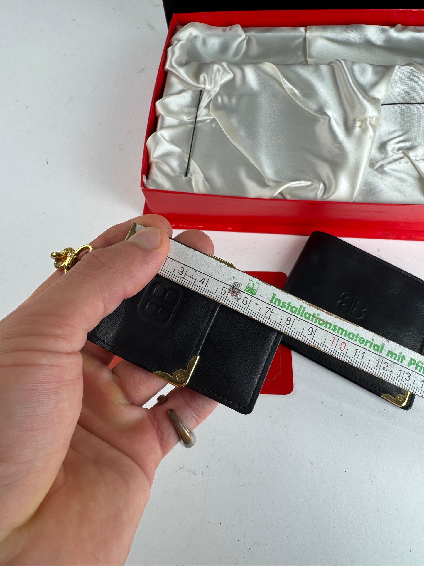 Vintage Balenciaga Leather Wallet Purse set black