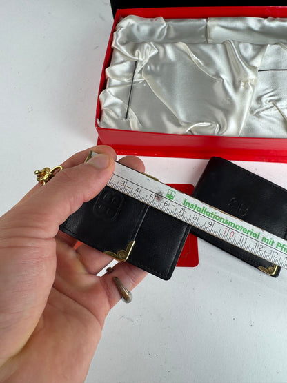 Vintage Balenciaga Leather Wallet Purse set black