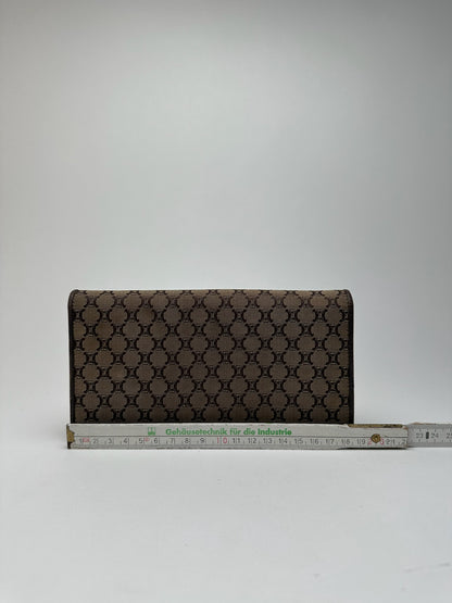 Vintage Celine Monogram Canvas leather wallet brown