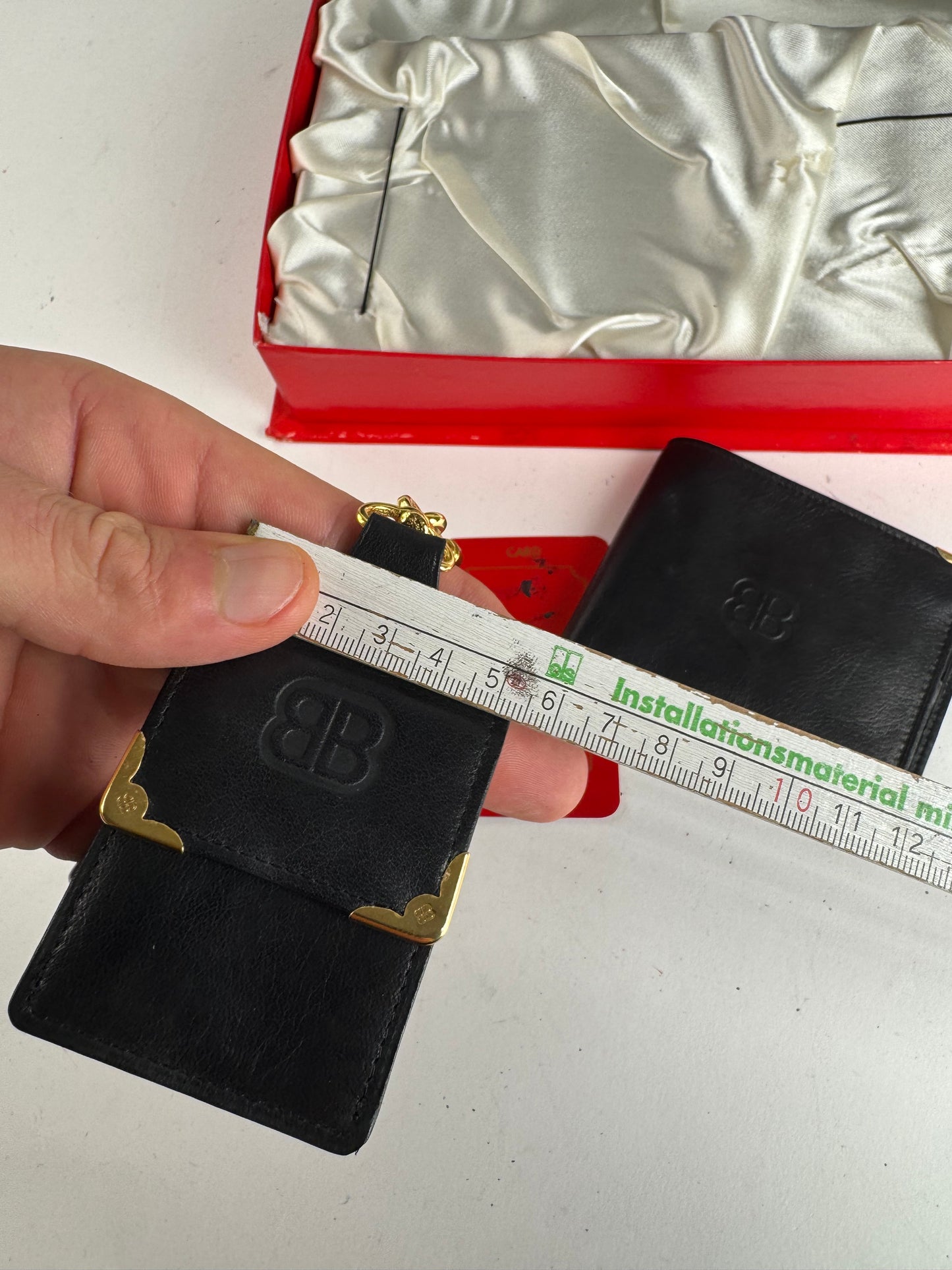 Vintage Balenciaga Leather Wallet Purse set black