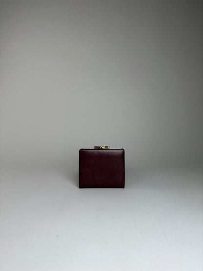 Vintage Givenchy Grained Wallet Burgundy